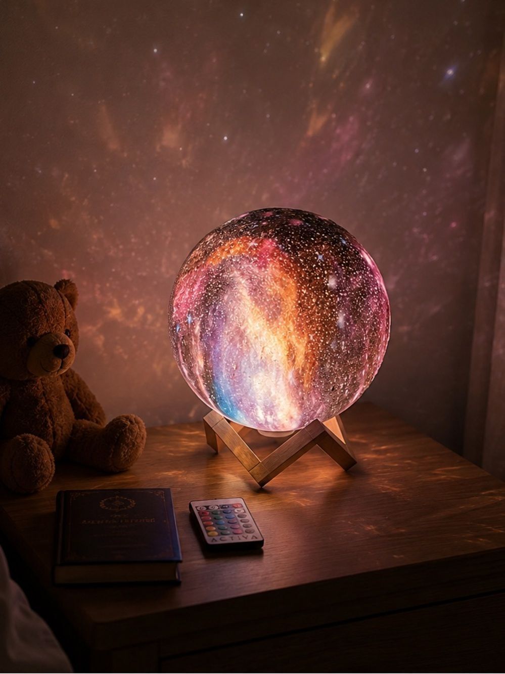 Multicolor Galaxy Sphere Lamp - Pink, Purple, Blue & Gold